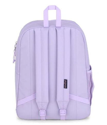 JanSport Cross Town Plus Backpack - Large Main Compartment, Side Water Bottle Pocket, 15-Inch Padded Laptop Sleeve - Pastel Lilac - color: Pastel Lilac