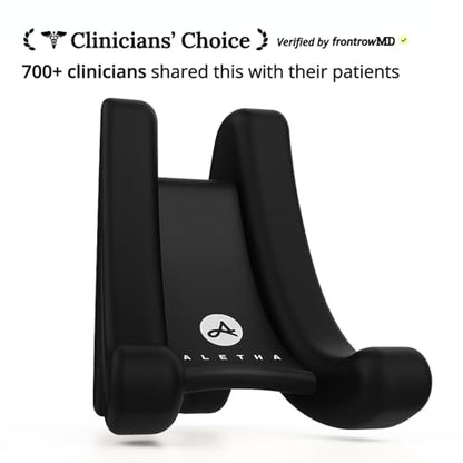 Aletha Health The Range | Deep Tissue Muscle Release Tool for Neck & Shoulders | Upper Body Massager | Headache, Neck, Shoulder Pain Relief | Suboccipitals, PEC Minor, Upper Trap | Posture & Mobility - color: Black