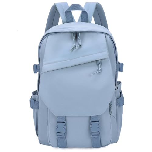 GAEKEAO Classical Basic Travel Backpack for Women and Men Lightweight Travel Workout Sports Backpack Casual Daypack, Blue - color: A03 Light Blue