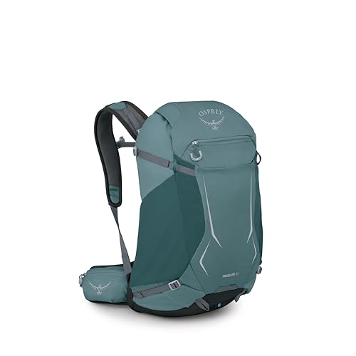 Osprey Hikelite 32L Durable Hiking Backpack - Travel Daypack with Rain Cover for Men and Women, Cascade Blue - color: Cascade Blue, style: 32l