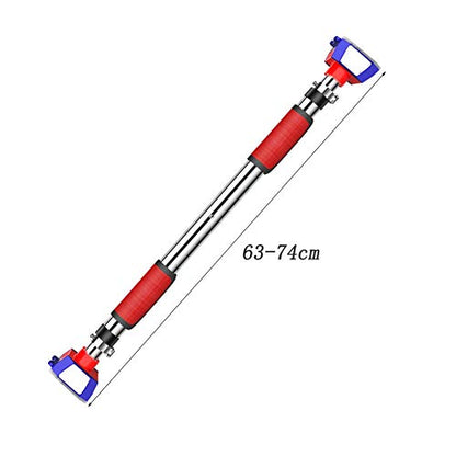 GUOYANHOME Door Frame Horizontal Bar, Wall Mount Exercise Bar Without Screw Installation, Doorway with Locking Mechanism, Workout Bar with 63-140CM Adjustable Width - size: 63-74cm