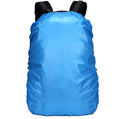 Muka Backpack Rain Cover with Cross Buckle Straps & Storage Pouch (20-80L) - color: Blue, size: X-Small