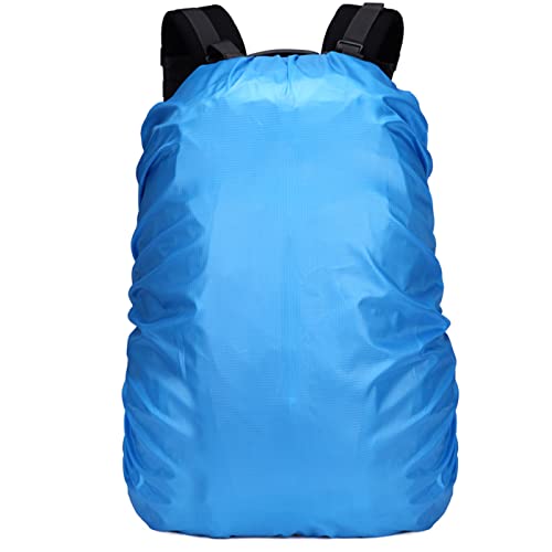 Muka Backpack Rain Cover with Cross Buckle Straps & Storage Pouch (20-80L) - color: Blue, size: X-Small