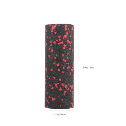 DOITOOL 2pcs Mini Exercise Foam Roller Column Muscle Massaging Roller Lightweight Hollow Fitness Roller for Home and Travel Green and Red
