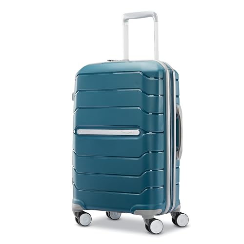 Samsonite Freeform 2-Piece Luggage Set - Carry-On & Large Checked Luggage with Dual Spinner Wheels - Durable Polypropylene Hardshell - TSA Lock, Airline-Approved - Expandable Hard Shell - Dark Teal - color: Dark Teal, size: 2-Piece Set (Carry-on/Large)