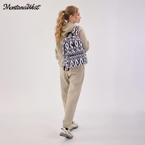 Montana West Backpack for Women Western Travel Backpack Purse Casual Daypack for Laptop College - color: Aztec Black