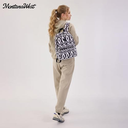 Montana West Backpack for Women Western Travel Backpack Purse Casual Daypack for Laptop College - color: Aztec Black