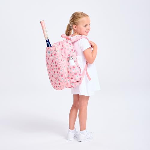 Ame & Lulu Little Love Tennis Backpack - color: Strawberry Puffer