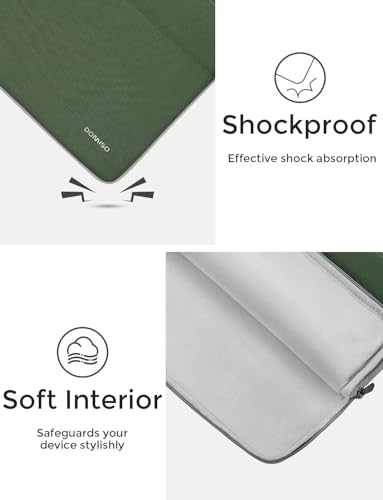 DOMISO 14 inch Laptop Case Sleeve Protective Cover Compatible with 15 inch MacBook Air M4 M3 M2,MacBook Pro,14-15 inch HP Dell ASUS Lenovo Chromebook,Waterproof Computer Cases Bag,Avocado Green - color: Avocado Green, size: 14" Laptop/15" for mac book