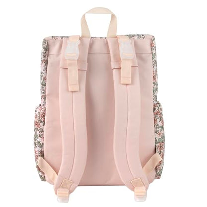 Multi-Function Floral Diaper Backpack and Travel Nappy Baby Bag with Changing Pad and Stroller Straps (Freshly Floral) - color: Freshly Floral