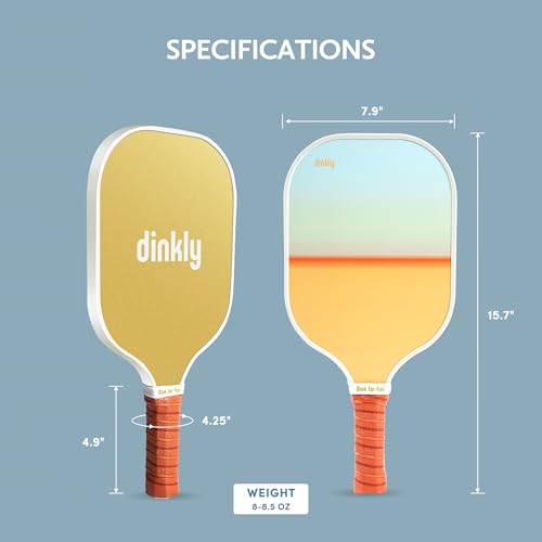 Pickleball Paddles Set of 2/4- USAPA Approved Graphite/Fiberglass Pickleball Racket, 2 Pickleball Rackets, 4 Balls and 1 Portable Carry Bag, Aesthetic Pickle Ball Set for Men Women Beginners - color: 2 Yellow Sunset | Dark Green | Graphite