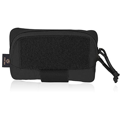 PETAC GEAR Tactical Molle Admin Pouch, Small Organizer Pocket for Tactical Vest/EDC Gun Belt/molle Platform. - color: BK