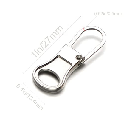 Mizeer Zipper Pulls for Jacket, Perfect for Small Hole Zippers, Detachable Small Zipper Pull Tab Replacement for Clothing Jackets Boots Purse 4PCS Silver - color: 4pcs Sliver