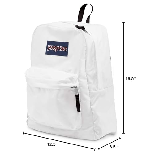 JanSport Superbreak Backpack - Durable, Lightweight Premium Backpack, White - color: White