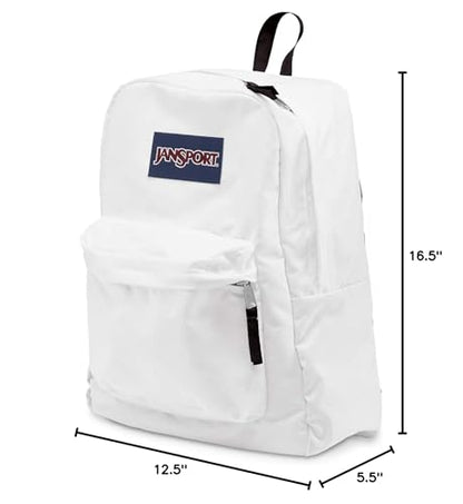 JanSport Superbreak Backpack - Durable, Lightweight Premium Backpack, White - color: White