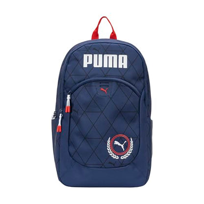 PUMA Rally 300 Backpack, Navy/Red/White, OS - color: Blue Jewel/for All Time Red