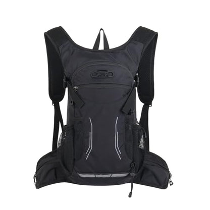 Keenso Outdoor Hiking Backpack Breathable Water Bladder Backpack 47x59x12cm Versatile Storage Multi Activity Hydration Pack for Camping Hiking Riding Adults - color: Black