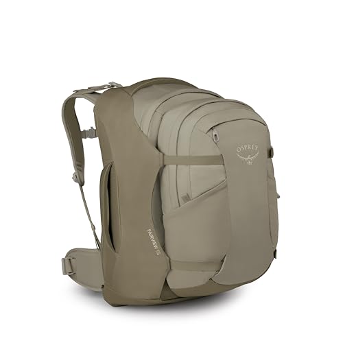 Osprey Fairview 55L Women's Travel Backpack - Carry On Bag with Personal Item Sized Detachable Daypack, Sawdust-Olive Tan - color: Sawdust Olive Tan, style: 55l