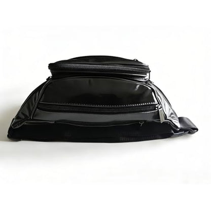large 6 Pockets Leather Fanny Pack Travel Waist packs Waist Pack Suitable for Outdoor Mountaineering Travel Camping Cycling Running etc Fanny packs (Black) - color: Black 2025 model