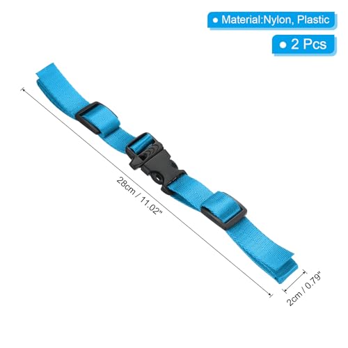PATIKIL Backpack Belt Strap, 2 Pack Nylon Webbing Adjustable Replacement Waist Strap with Quick-Release Buckle for Pack Backpack Luggage Bags, Blue - color: Blue