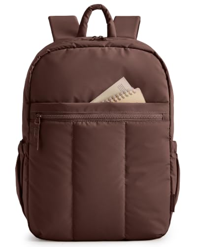 BAGSMART Backpack for Women, Travel Backpack with Large Side Pocket, 15.6 Inch Work College Backpack Purse, Waterproof Business Teacher Laptop Bag, Chocolate - color: 15.6 In-chocolate, size: Standard 15.6 Inch