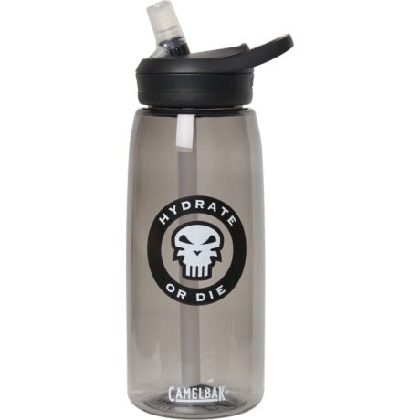 CamelBak Eddy+ Water Bottle with Bite Valve Straw, Leak‑Resistant Easy‑Sip Design for Everyday Hydration, 32oz, Charcoal HOD - color: Charcoal HOD, size: 32 Ounces