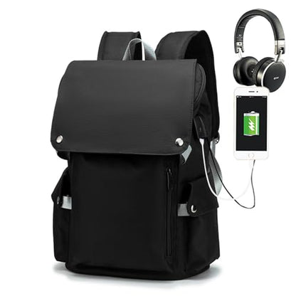 Anti Theft Travel Laptop Backpack with Usb Charging Port Water Resistant Extra Large (Grey/Black,17in) - color: Grey/Black