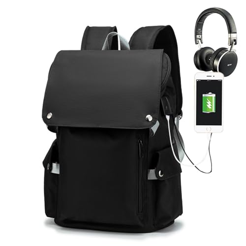Anti Theft Travel Laptop Backpack with Usb Charging Port Water Resistant Extra Large (Grey/Black,17in) - color: Grey/Black