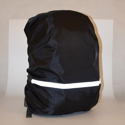 Water Rain Covers for Backpack Rucksack Rain Covers Rainproof Protector with Reflective Strips Bag Rain Covers - color: Black Color-S