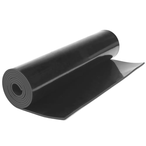 HooTown Solid Rubber Sheets Strips, 12” Wide x 1/8" Thick x 48” Long Neoprene Rubber Rolls Perfect for DIY Gasket Material, Sealing, Liner, Shield, Padding, Mat for Weather Stripping, No Adhesive - size: 12” Wide x 48” Long, style: 1/8" Thick