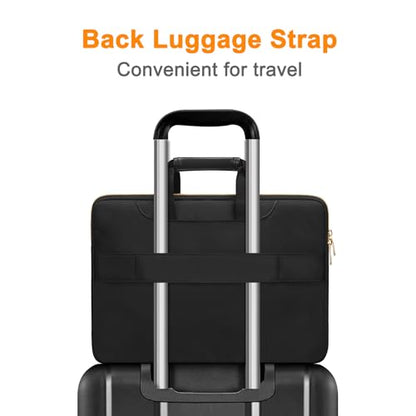 MOSISO Laptop Shoulder Bag, Computer Bags, Laptop Messenge Bag with Front Inverted Trapezoid Quilted Pocket