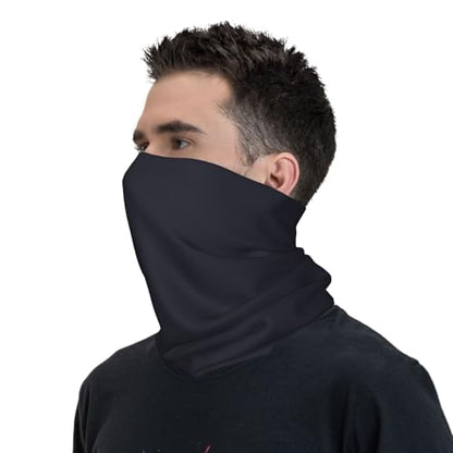Solid Color Black Prints Multifunctional Sport Headband – Seamless Stretch Neck Gaiter for Hiking, Biking, Running & Outdoor Activities – Soft, Quick-Dry, No-Fade Design