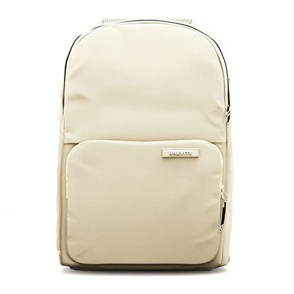 BREVITE The Backpack- Casual daypack backpacks for every function. Compact but spacious 18L aesthetic traveling backpack with laptop compartment. (Tan) - color: Tan