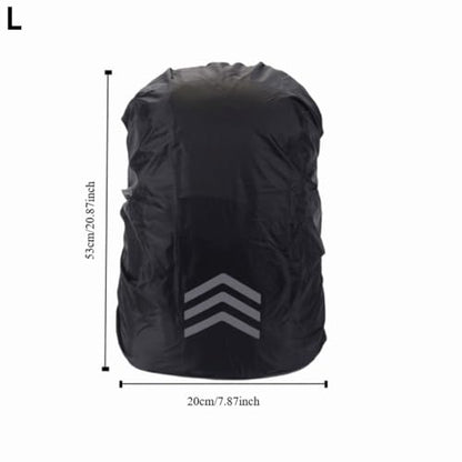 Water Proof Backpack Rain Cover with Reflective Strap Lightweight Oxford Cloth Rucksack Protector for Cycling, Hiking, Mountaineering - size: Strap-L