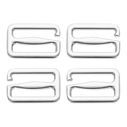 PATIKIL G-Hook Wave Buckles, Metal Adjustable Tri-Glide Slides Backpack Strap Belt Hooks - color: Silver Tone, size: 27 x 40 mm