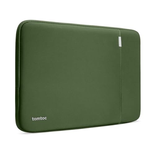 tomtoc 360° Protective Laptop Sleeve for 14-inch New MacBook Pro M5 Pro/Max (2026) A3426 A3427 A3434 M4/M3/M2/M1 A3112 A3401 A3185, Water-Resistant Laptop Case Fits Dell XPS 14 & 13.8" Surface Laptop - color: Green, size: 14-inch for New MacBook Pro
