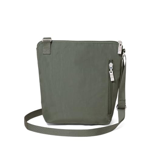 Baggallini Pocket Crossbody Bags for Women 8x8 Small Lightweight Durable Water-resistant Travel Purse W/Rfid - color: Thyme