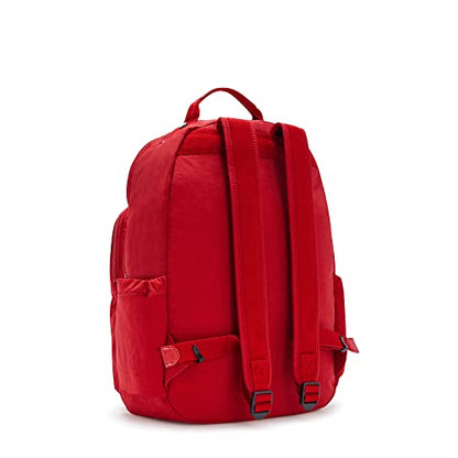 Kipling Women's Seoul 15" Laptop Backpack, Durable, Roomy with Padded Shoulder Straps, Built-In Protective Sleeve - color: Cherry Tonal, size: 12.75''L x 17.25''H x 8''D