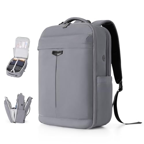 Timeet Travel Backpack for Women Men, 32L 4 In 1 Carry on Luggage Backpack, TSA Friendly Flight Approved 17 Inch Laptop Backpack, Waterproof Travel Bag for Work School Camping Hiking, Elegant Gray - color: Elegant Gray