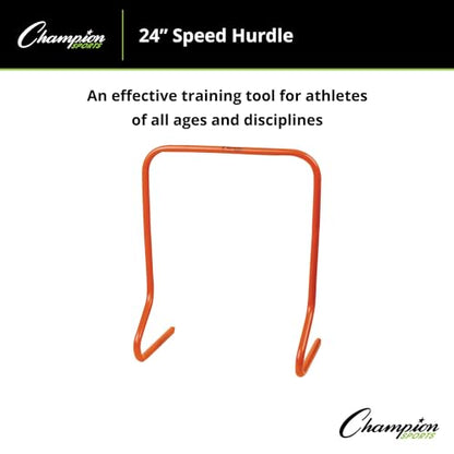 Champion Sports Speed Hurdles – Lightweight Adjustable Agility & Jump Training for Athletes - Speed & Stride Drills, Soccer, Football & Track - style: 24" Orange (Single Hurdle)