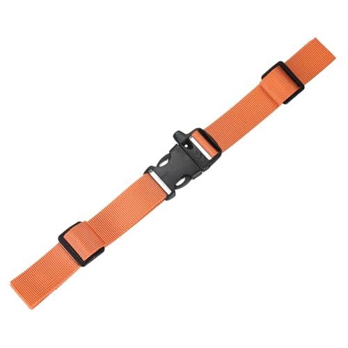 Backpack Chest Strap Adjustable Sternum Straps with Emergency Whistle Buckle Use for Backpack Replacement - color: Orange