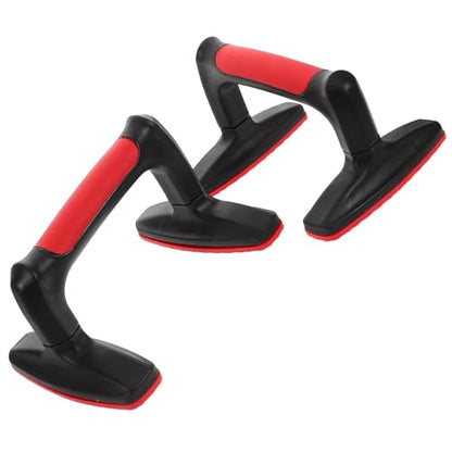 PRETYZOOM 2pcs Push up Bars Floor Push-up Handles Non-slip Plastic Parallettes Strength Training Fitness Equipment Home Gym Workout Chest Muscle Trainer