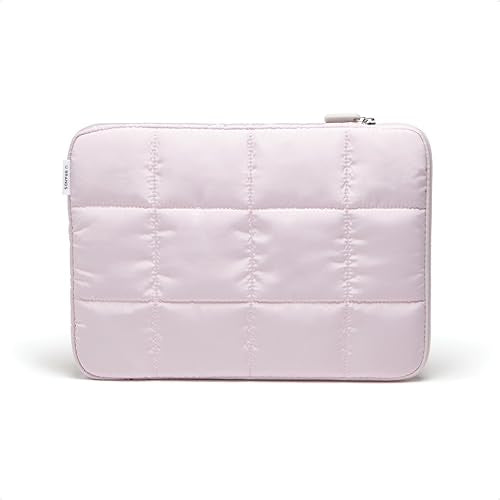 U Brands Nylon Puffy Zipping Medium Laptop Sleeve, 9.75" x 13", MacBook Bag, Laptop Case for MacBook Pro, MacBook Air, Chromebook, HP Computer, Petal Pink - color: Petal Pink, size: Medium