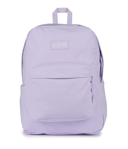 JanSport Superbreak Plus FX Backpack - Work, Travel, or Laptop Bag with Water Bottle Pocket - Pastel Lilac - color: Pastel Lilac