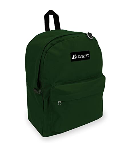 Everest Luggage Classic Backpack, Dark Green, Large - color: Dark Green, size: One Size