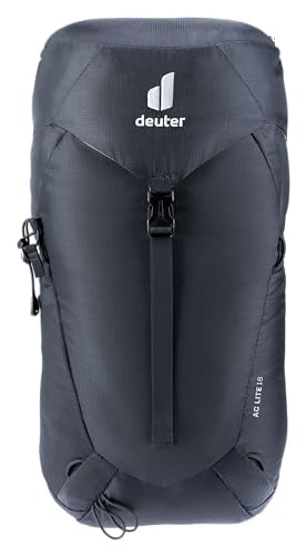 Deuter AC Lite 16L Hiking & Daypack Backpack with Steel Frame & Superior Breathability - Black - color: Black