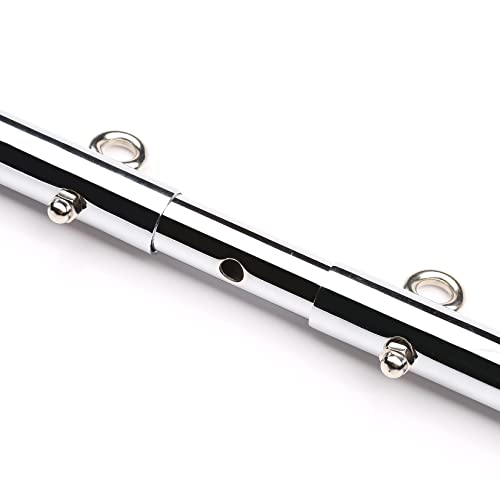 2026 Upgraded Heavy Duty Expandable Spreader Bar – Adjustable PU Straps for Pilates, Yoga - style: Silver+Black