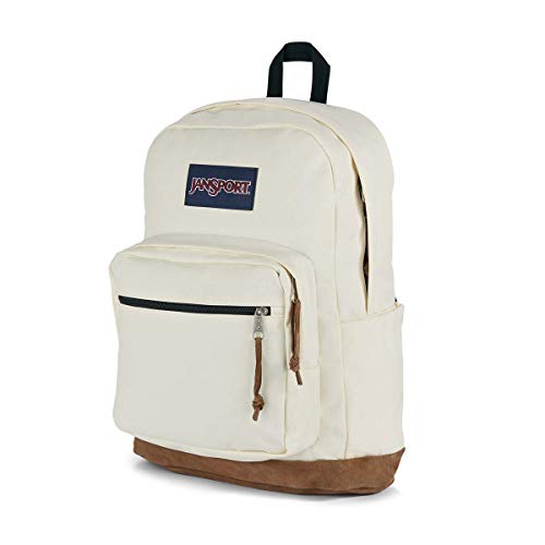 JanSport Right Pack Backpack - Durable Daypack with Padded 15" Laptop Sleeve, Spacious Main Compartment & Integrated Water Bottle Pocket - Coconut - color: Coconut