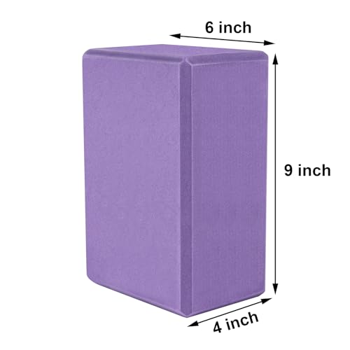 Muka Yoga Blocks 4x6x9 Inch, High Density EVA Foam Yoga Brick for Meditation, Pilates - color: Black, size: 4 pack