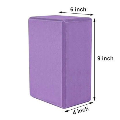 Muka Yoga Blocks 4x6x9 Inch, High Density EVA Foam Yoga Brick for Meditation, Pilates - color: Black, size: 4 pack